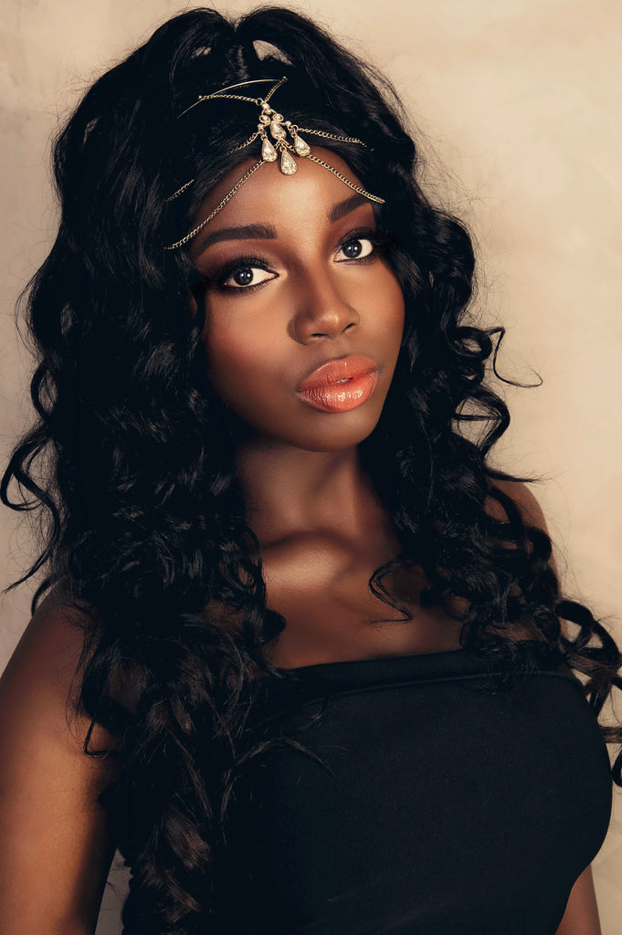 Load image into Gallery viewer, Virgin Indian Human Hair Glueless Lace Front Wig 22&quot; Curly